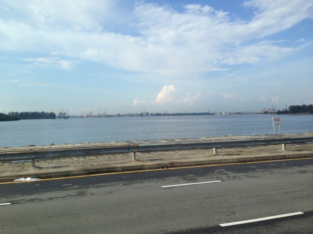 Over the reservoir and across the dam, to grandmother's house we rode!