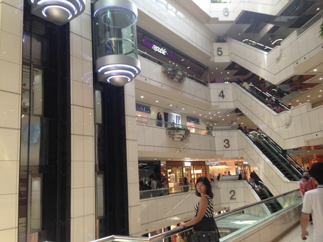 This mall might have had elevators, but we always took the escalators.