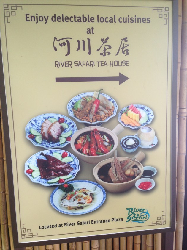 River Safari Food Sign