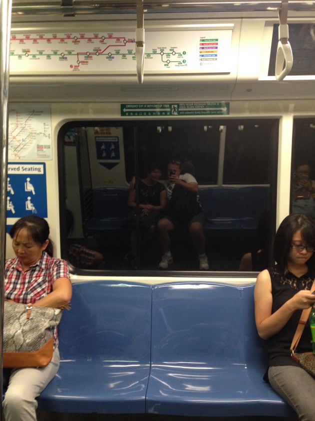 If you look closely, the green label is in all four official languages: English, Mandarin, Malay, and Tamil. The announcements are also in these four languages, and I mistook 