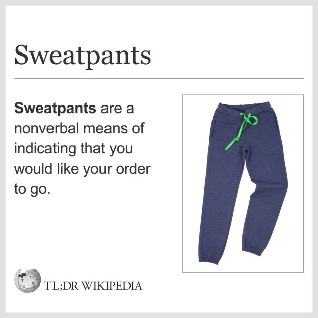 TL;DR Wikipedia Sweatpants